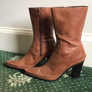 Nine West pointed toe leather boots